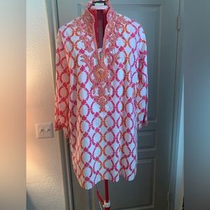White, pink and orange blouse. originally from Dillards. Timeless style.